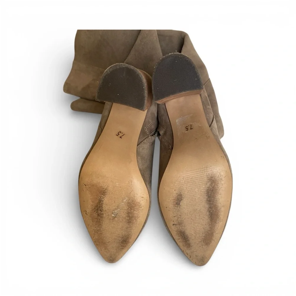 Steve Madden Taupe Heeled Boots - Picture 5 of 10